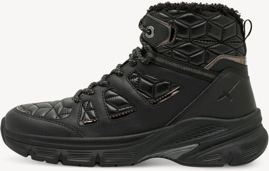 Tamaris Winterlaarzen sleehak veterboots met afgesteppte wattaties - Foto 3