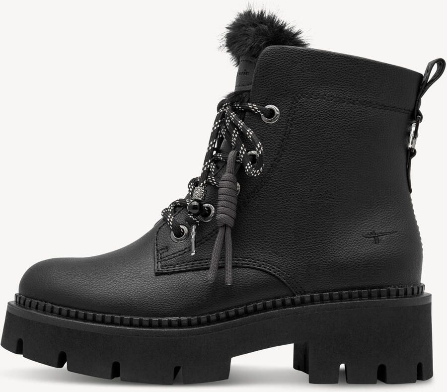 Tamaris dames enkellaarsjes 1-26226-47-001 warm gevoerd zwart
