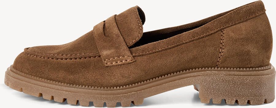 Tamaris dames leren instapschoenen 1-24300-45 300 Dames loafers lage schoenen bruin