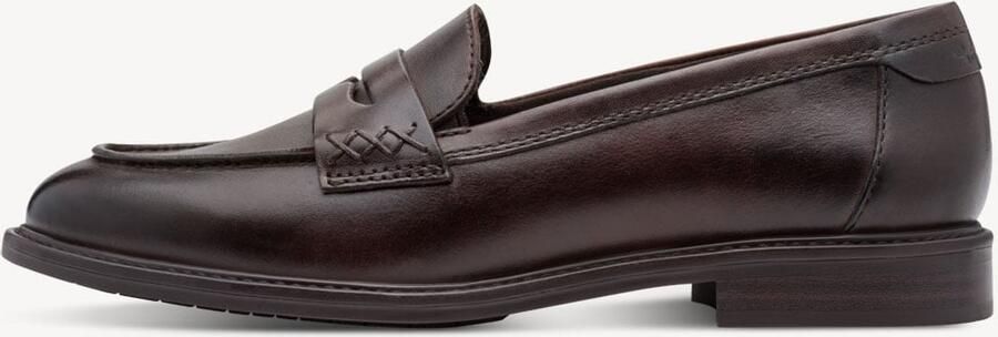 Tamaris dames leren slippers 1-24660-45-366 dames loafers donkerbruin