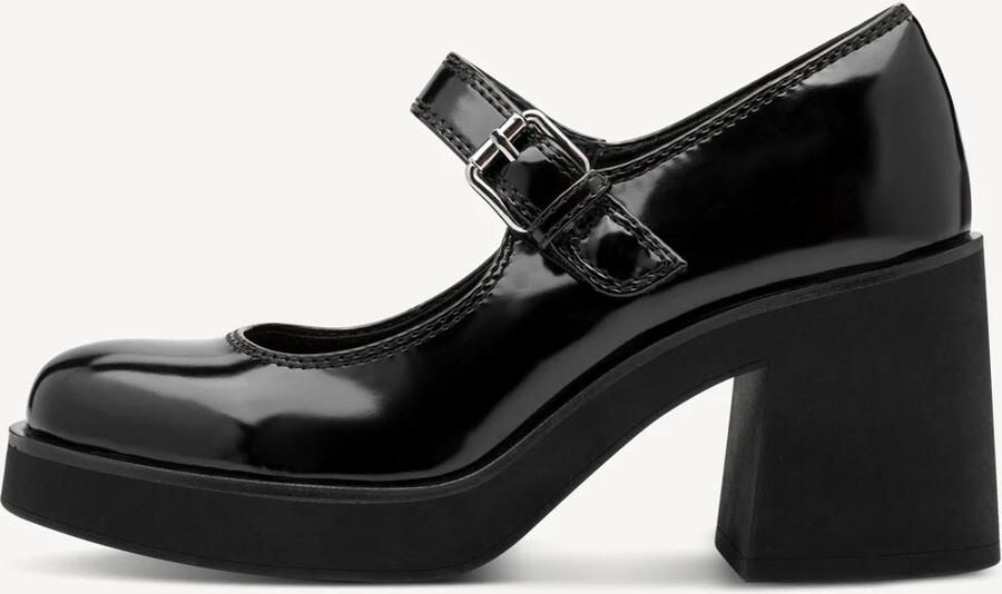 Tamaris Gesppumps blokhak partyschoen pumps in vegan verwerking - Foto 8