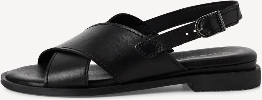 Tamaris Sandalen van leer met riempjes en doornsluiting - Foto 4