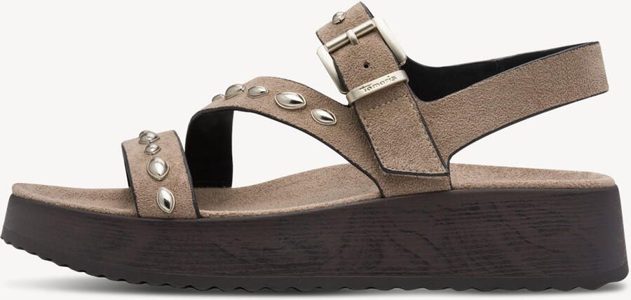 Tamaris Platte sandalen 28421-46-341 Taupe - Foto 3