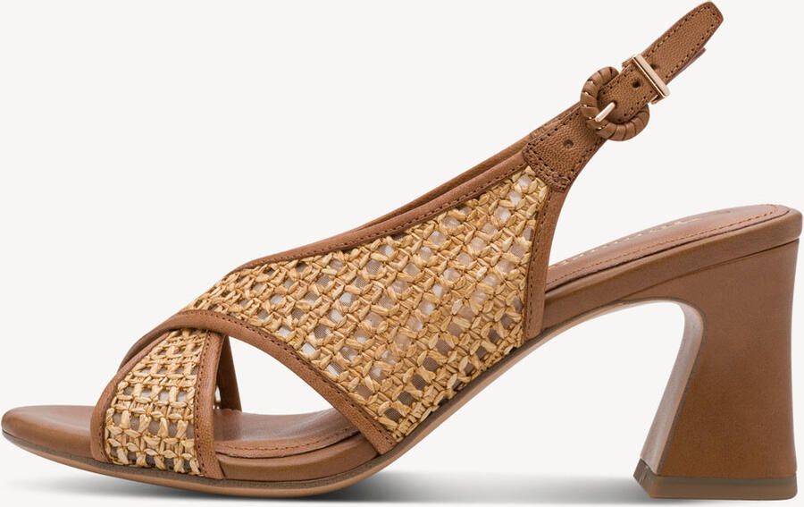 Tamaris Sandalen Met Hak cognac Raffia - Foto 7