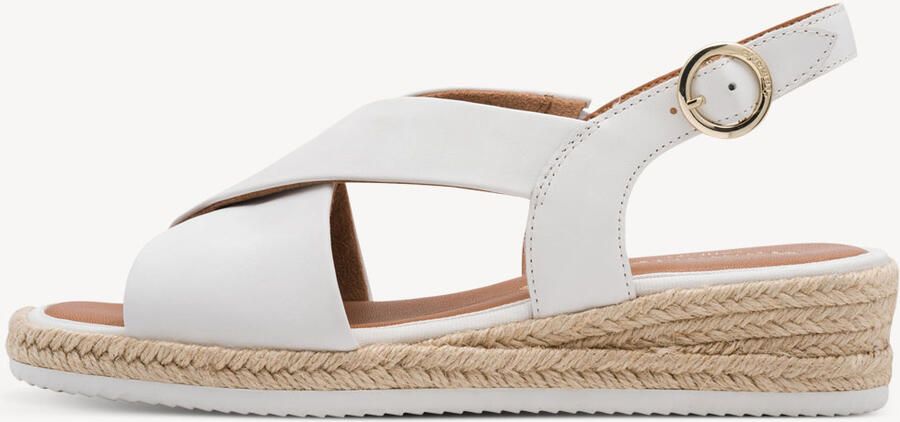 Tamaris Leren sandalen met plateauzool Comfort