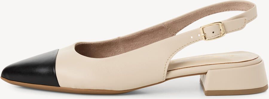 Tamaris Ballerina's van leer met blokhak - Foto 4