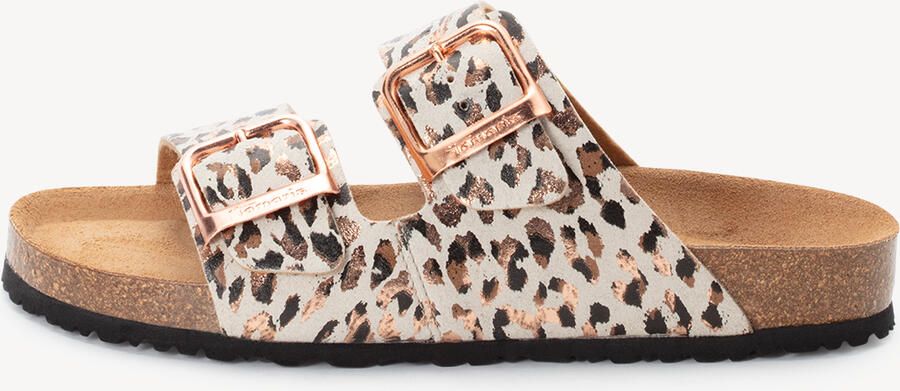 Tamaris damesmuiltjes 1-27523-46 490 Damesschoenen Leer Beige Luipaard - Foto 2