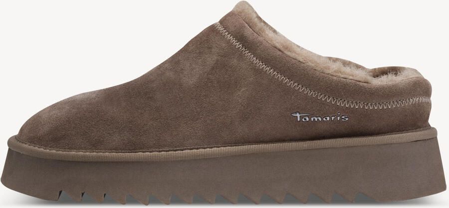 Tamaris leren muiltje 1-27300-45-341 damesmuiltje warm gevoerd Beige