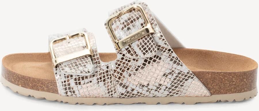 Tamaris damesmuiltjes 1-27523-46 492 Damesschoenen Leer Beige Snake - Foto 2