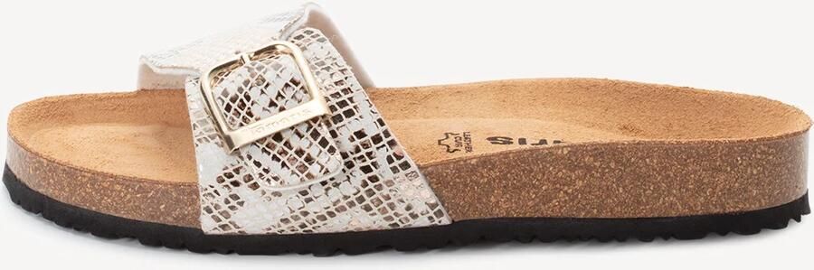 Tamaris damesmuiltjes 1-27520-42 492 damesschoenen leer Beige Snake - Foto 3