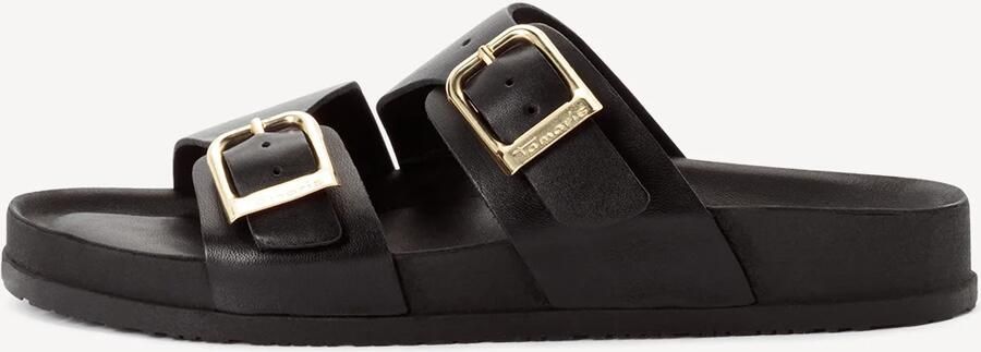 Tamaris Slippers plateau zomerschoen strandschoen met gouden gespen - Foto 8