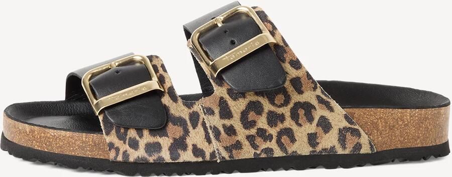 Tamaris leren muiltje 1-27543-42 090 damesschoenen M2753342 Zwart Luipaard - Foto 2