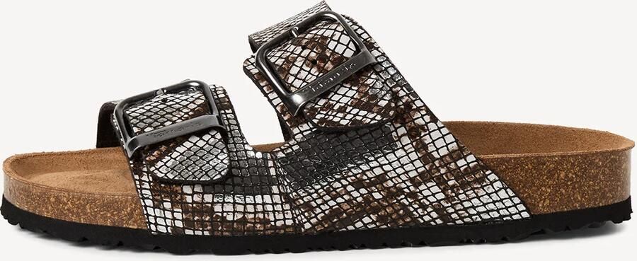 Tamaris damesmuiltjes 1-27523-46 081 Damesschoenen Leer Zwart Slang - Foto 2