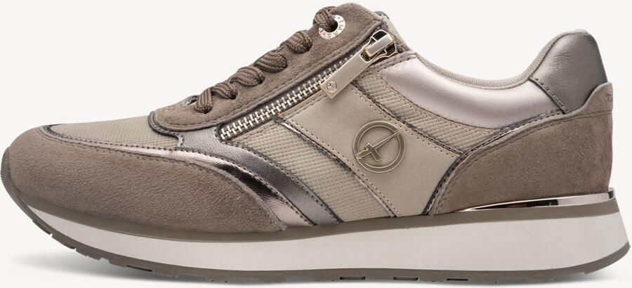 Tamaris Sneakers met sleehak vrijetijdsschoen lage schoen veterschoen met contrastafwerkingen - Foto 4