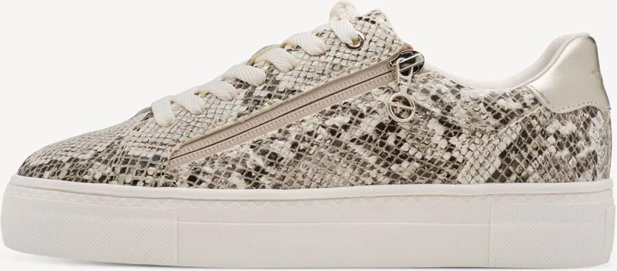 Tamaris lage sneaker 1-23314-46 483 dames schoenen veganistisch beige snake - Foto 3