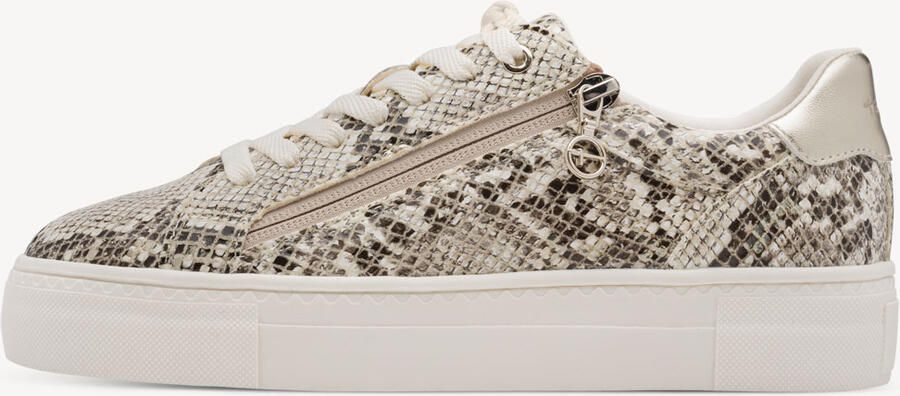 Tamaris lage sneaker 1-23314-46 483 dames schoenen veganistisch beige snake - Foto 2