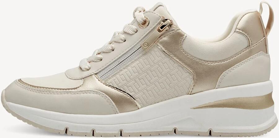 Tamaris Sneakers met sleehak vrijetijdsschoen lage schoen veterschoen met buitenrits - Foto 11