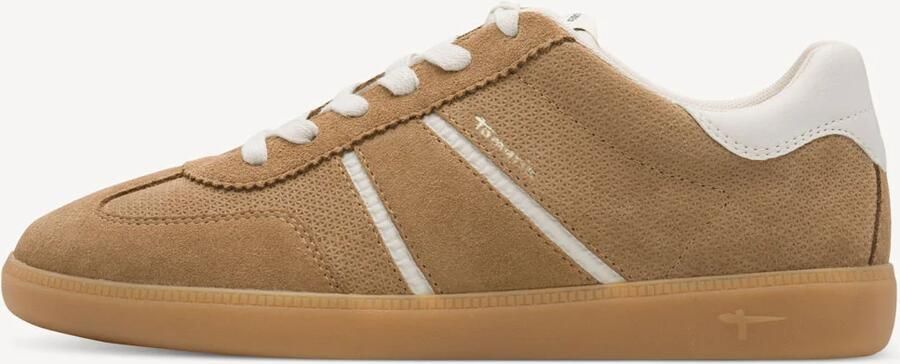 Tamaris Sneaker 1-23624-43 341 Dames Lage Damesschoenen Leer M2362443 taupe - Foto 3
