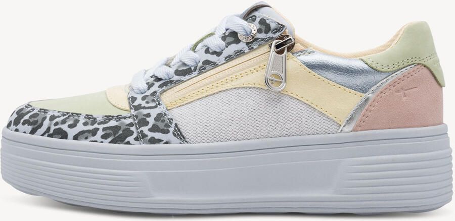 Tamaris Sneakers laag hemelsblauw pasteelgeel pastelgroen natuurwit - Foto 2