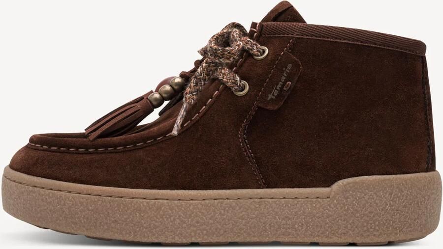Tamaris dames leren hoge sneaker 1-25406-47-311 voor vrouwen boho-stijl bruin - Foto 3