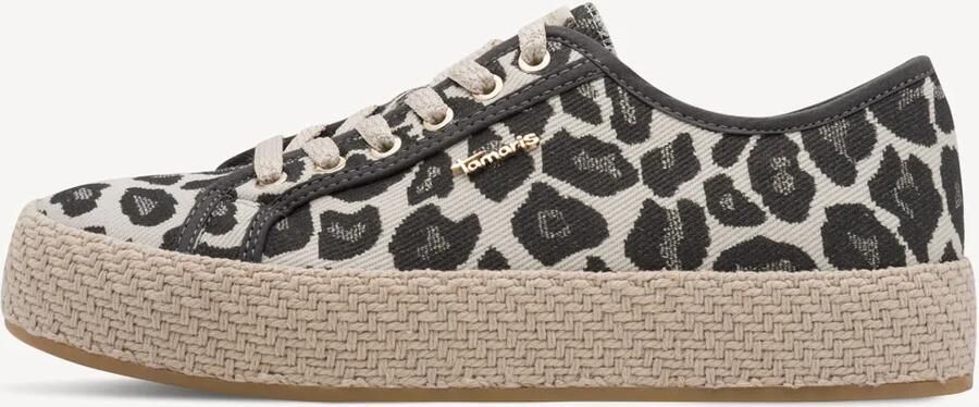Tamaris Sneakers laag chocoladebruin cappuccino goud - Foto 3
