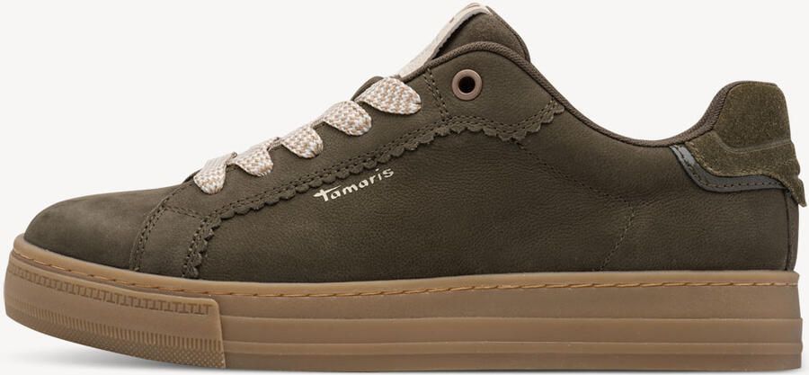 Tamaris dames leren sneaker 1-23730-47-722 dames veterschoen Groen - Foto 2