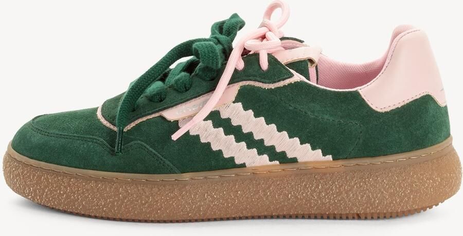 Tamaris Plateausneakers vrijetijdsschoen lage schoen veterschoen met contrast bies - Foto 8