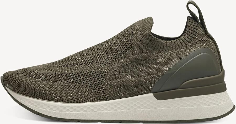 Tamaris dames sneakers groen met glitters Uitneembare zool - Foto 3
