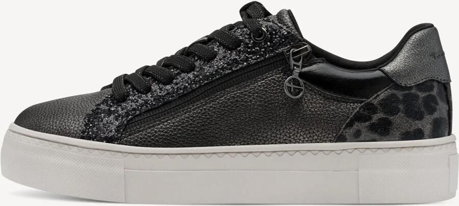 Tamaris Plateausneakers vrijetijdsschoen halfschoen veterschoen met inzetten en glinsterdetails - Foto 9
