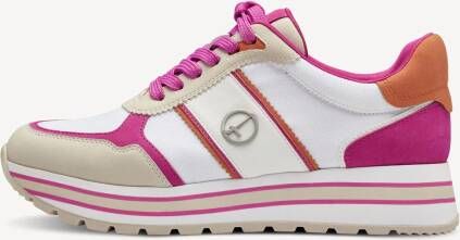 Tamaris Plateausneakers plateau vrijetijdsschoen halfschoen veterschoen in materiaalmix - Foto 9