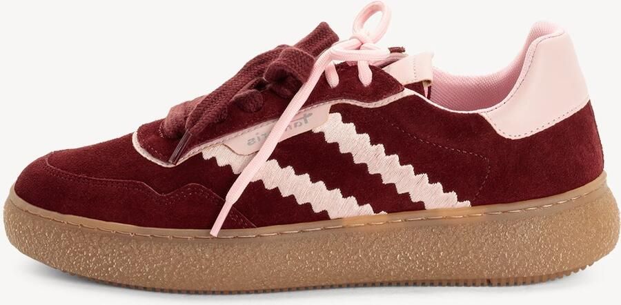 Tamaris Plateausneakers vrijetijdsschoen lage schoen veterschoen met contrast bies - Foto 9