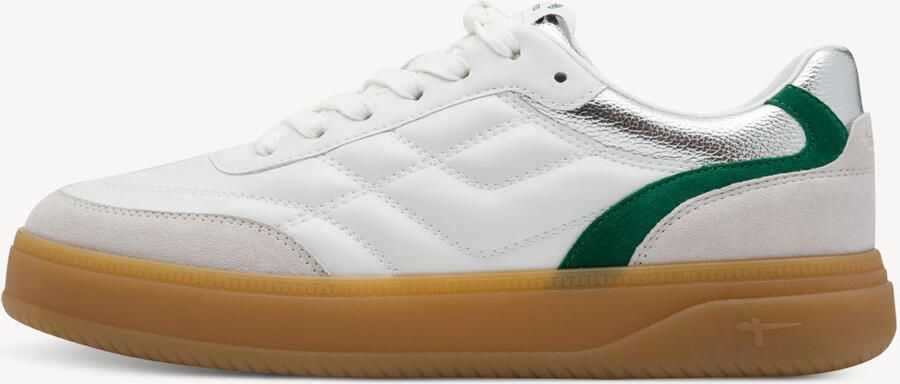 Tamaris Sneakers laag lichtgrijs groen wit - Foto 5
