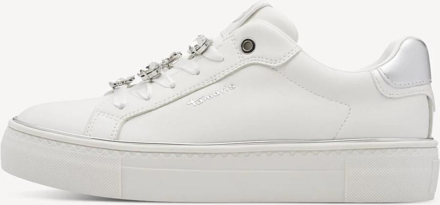 Tamaris damestrainers 1-23751-44 1A1 lage damesschoenen vegan M2375144 wit - Foto 3