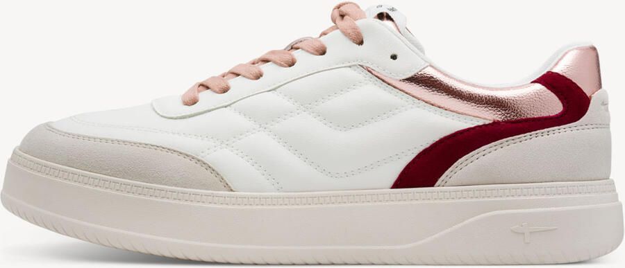 Tamaris Plateausneakers vrijetijdsschoen halfhoge schoen veterschoen met trendy sierstiksel - Foto 2