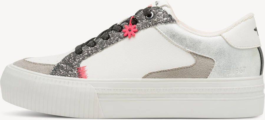 Tamaris dames sneaker 1-23789-46-171 lage schoenen veganistisch Wit Zilver - Foto 3