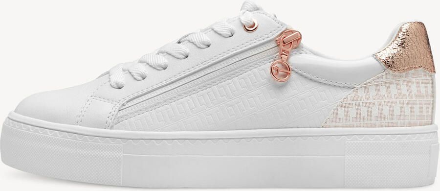 Tamaris Plateausneakers vrijetijdsschoen halfschoen veterschoen met inzetten en glinsterdetails - Foto 11