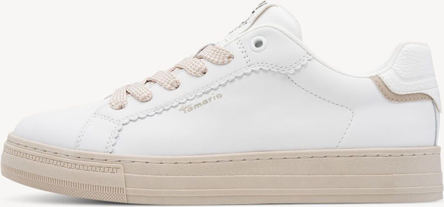 Tamaris dames leren sneaker 1-23730-47-117 dames veterschoen Wit - Foto 3