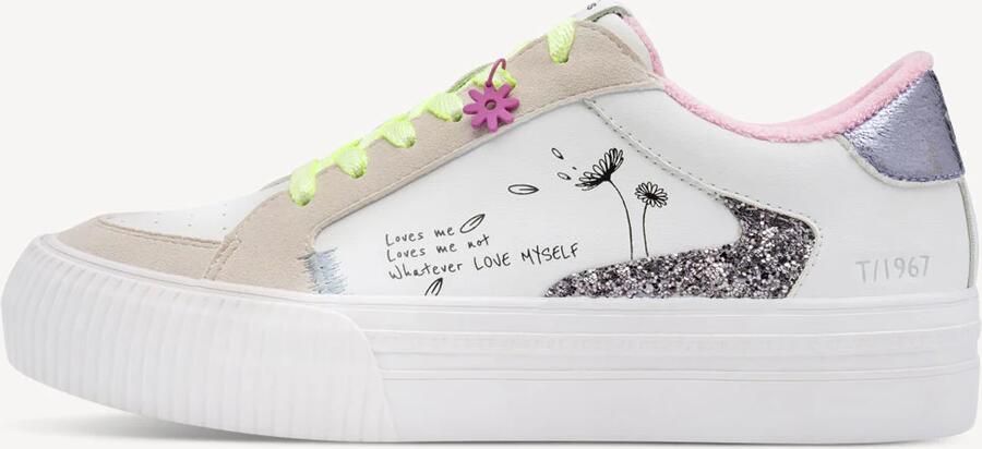 Tamaris dames sneaker 1-23789-46 197 lage schoenen veganistisch wit - Foto 3