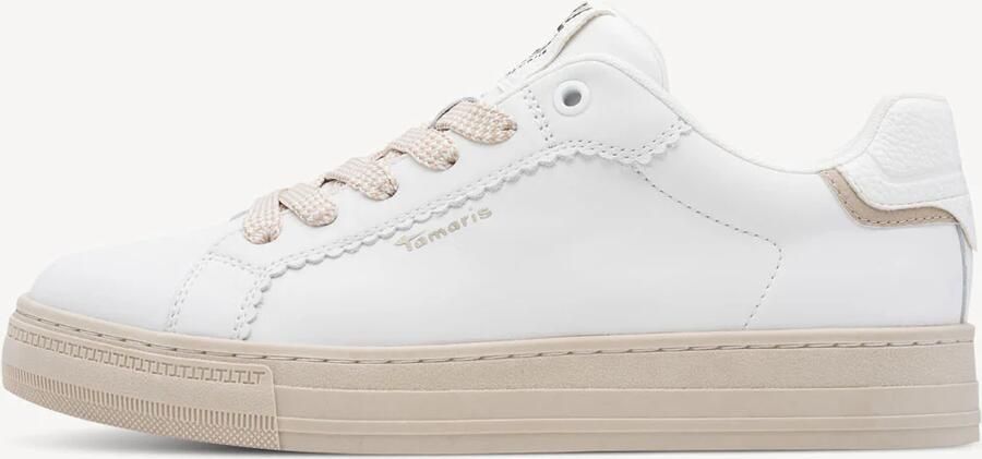 Tamaris dames leren sneaker 1-23730-47-117 dames veterschoen Wit - Foto 3