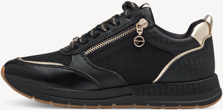 Tamaris Sneakers met sleehak vrijetijdsschoen lage schoen veterschoen met trendy metallic-details - Foto 9