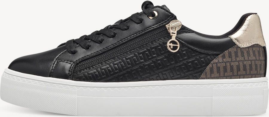 Tamaris Plateausneakers vrijetijdsschoen halfschoen veterschoen met inzetten en glinsterdetails - Foto 11