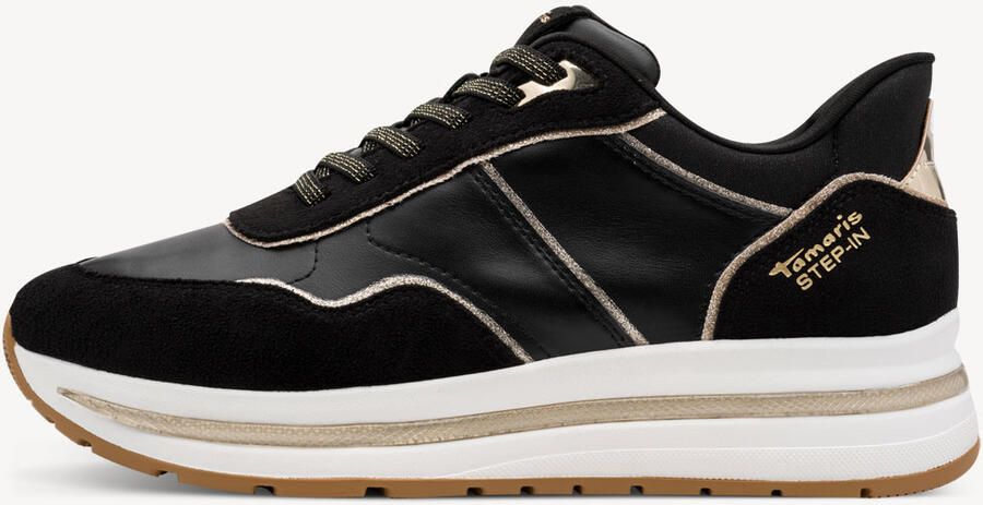 Tamaris dames sneaker vrijetijdsschoen Step-In 1-23766-46 001 zwart - Foto 3
