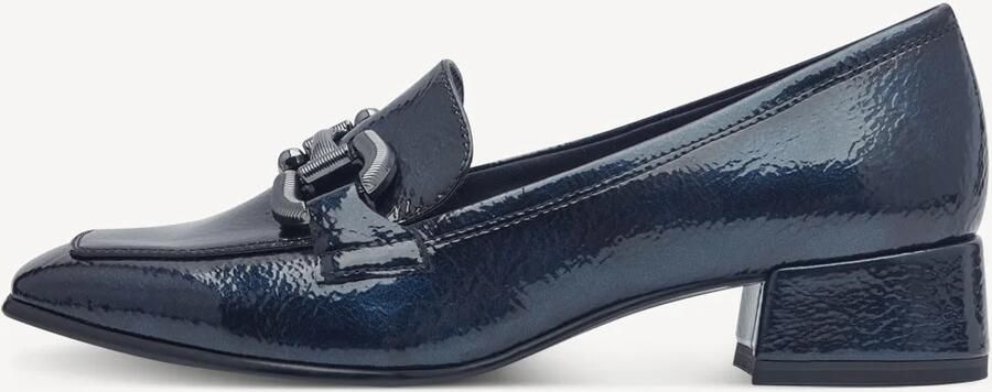 Tamaris Instappers blokhak pumps zakelijke schoen met modieuze siergesp