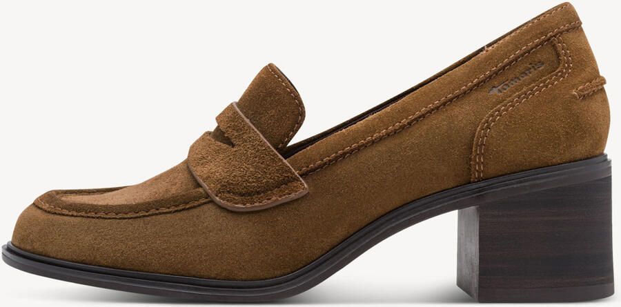 Tamaris instappers met hak cognac Dames