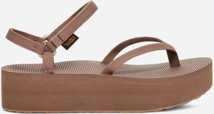 Teva Flatform Slim Sandalen in Caribou voor Dames