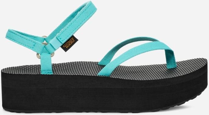 Teva Flatform Slim Schoenen in Bright Teal Black voor Dames