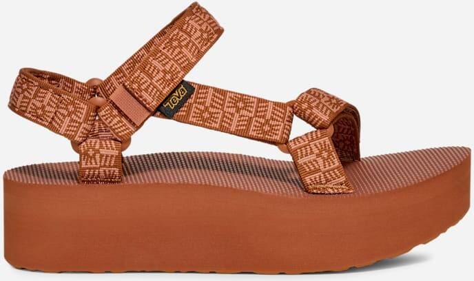 Teva Flatform Universal Schoenen in Crafted Floral Vintage Brown voor Dames