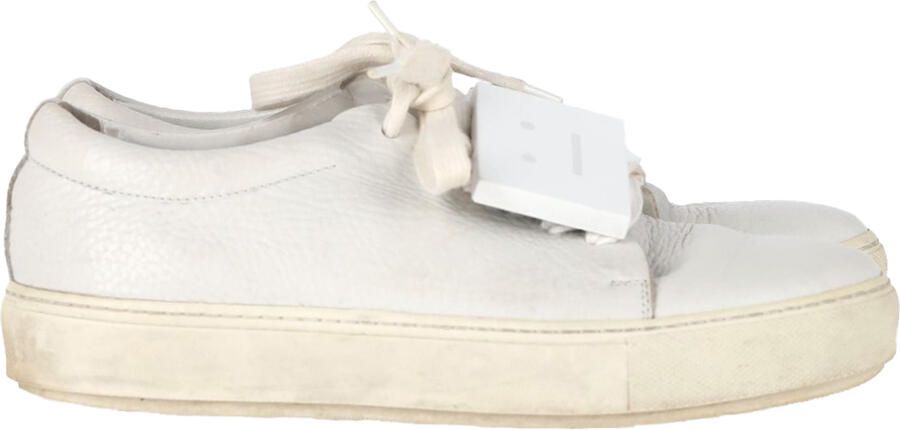 Acne Studios Pre-owned Acne Studios Adriana Lage Sneakers in Wit Leer