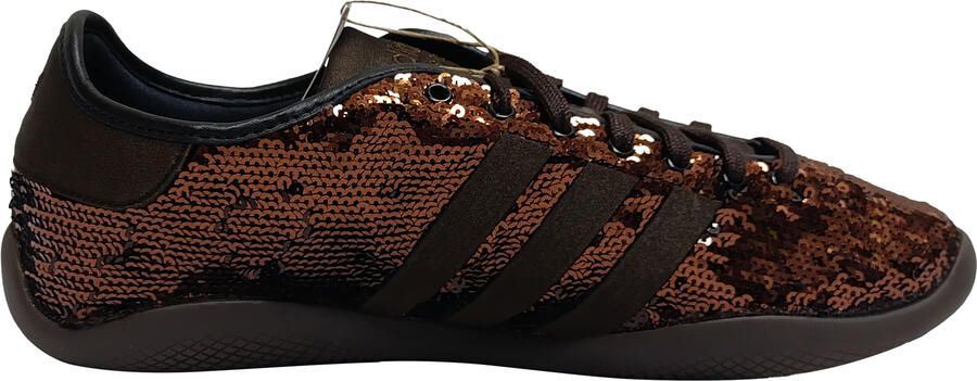 Adidas Originals Adidas x Wales Bonner Karintha sneakers met pailletten in bruin satijn.