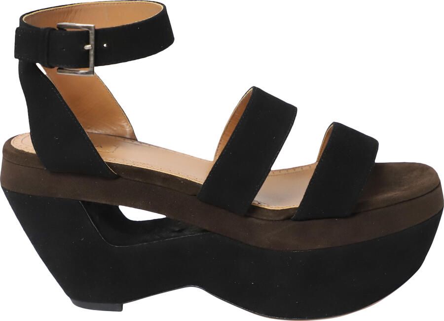 Alaia Pre-owned Alaia platform sandalen in veelkleurig suède
